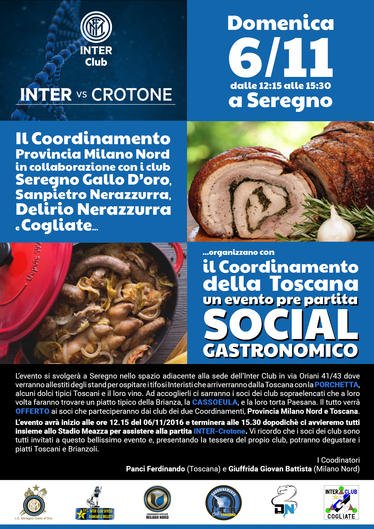 Invito all’Evento SOCIAL Gastonomico – 6/11/2016